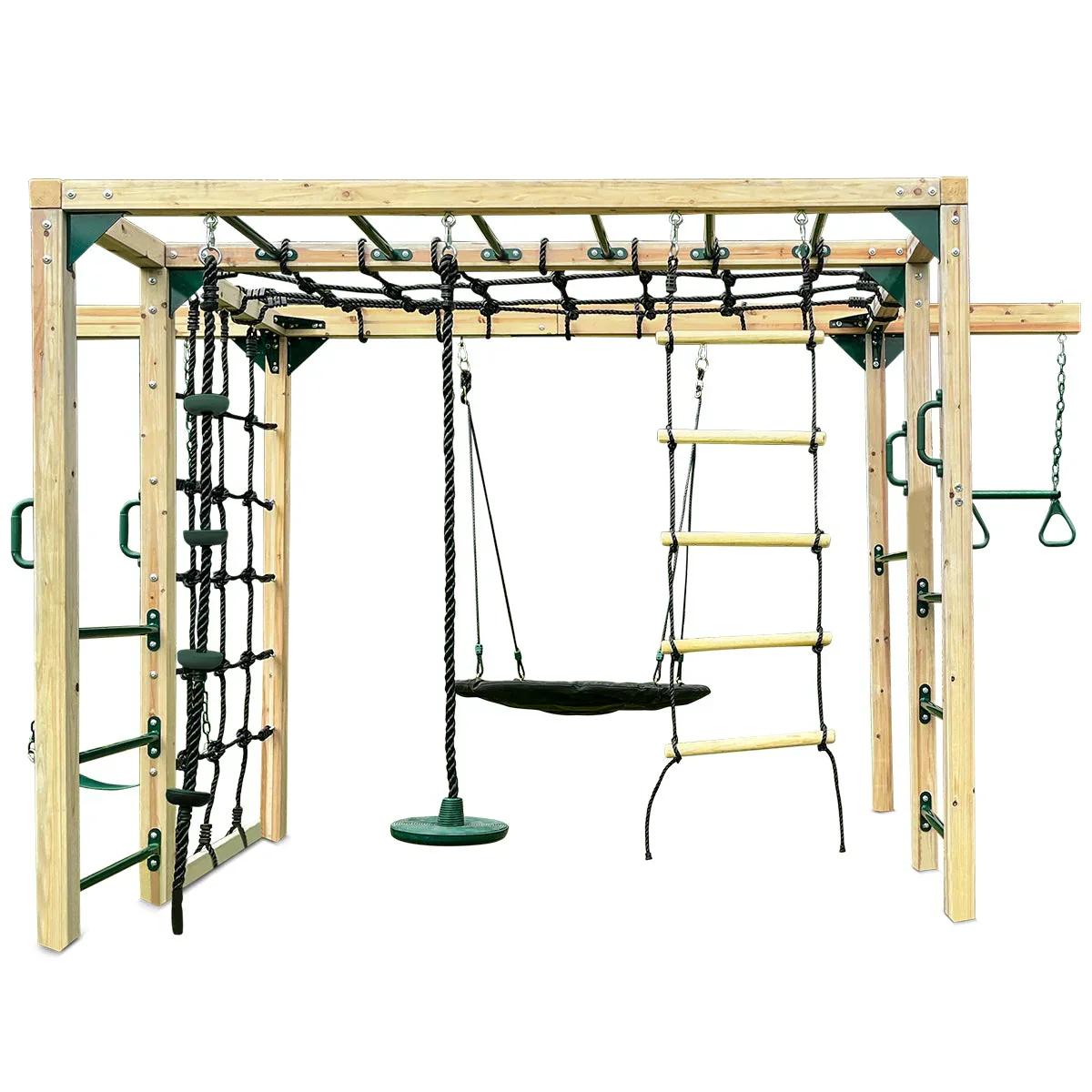 Lifespan Kids Premium Timber Jungle Gym Play Centre, 406cm x 196.2cm x 205cm, 5 Children, 50kg – Orangutan Climbing Cube