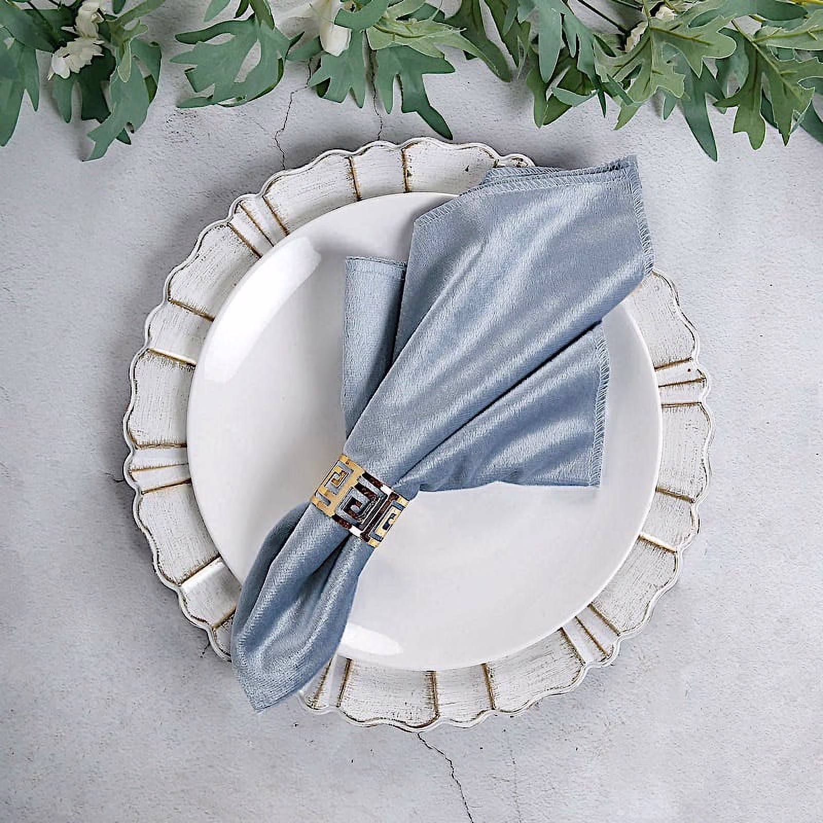 BalsaCircle 100 Pieces 20" x 20" Navy Blue Premium Velvet Napkins Linens