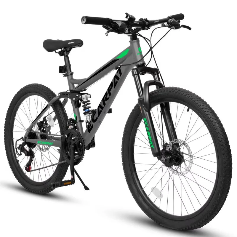27.5 Inch Full Suspension Mountain Bike With Front And Rear Dual Shock Absorbers, Mechanical Disc Brakes, 21-Speed – A2760