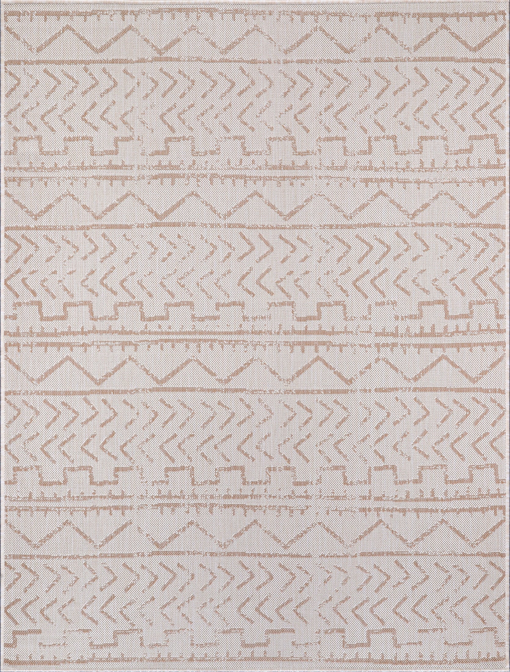 Beverly Rug Outdoor Rug 6′ x 9′ Patio, Porch, Garden Beige and White