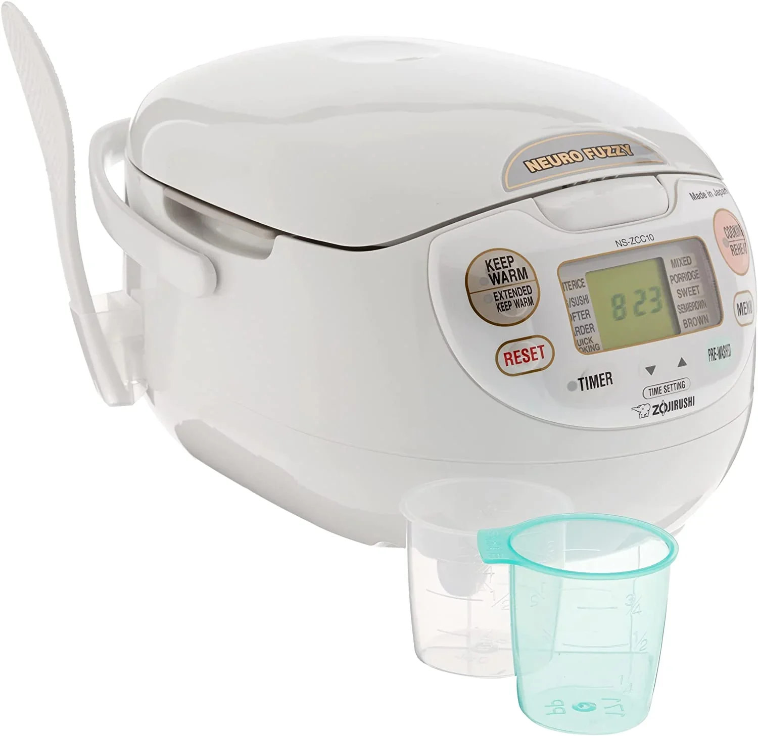 Zojirushi, Made in Japan Neuro Fuzzy Rice Cooker, 5.5-Cup, Premium White