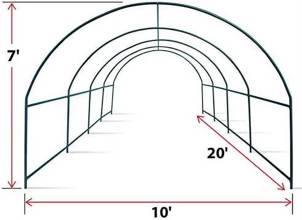 Large Garden Support Arch Frame Climbing Plant Arch Arbor for Various Climbing Plant Roses Vines Birthday Wedding Party Decoration Pergola Frame (6.5 x 7 x 7.2ft)
