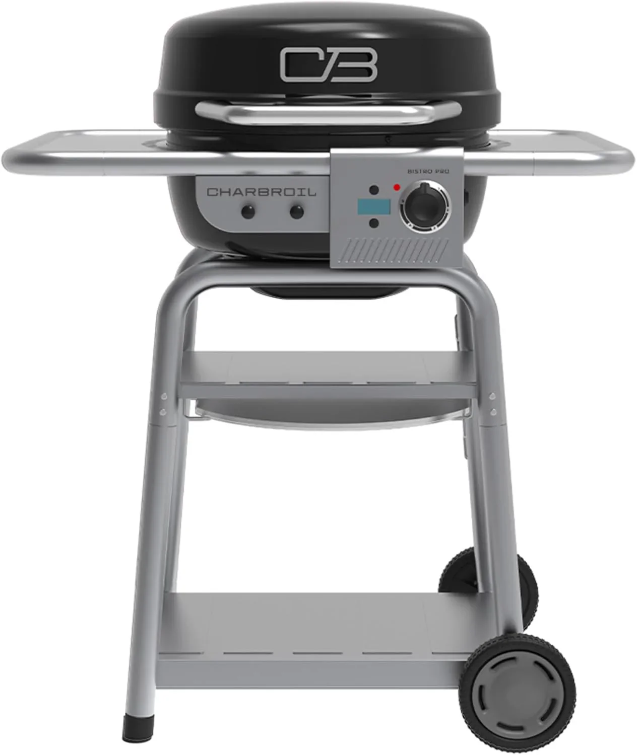 Charbroil 3-in-1 Dual Fuel Outdoor Bistro Pro Electric Grill & Griddle + Charcoal Mode BBQ, Black – 25302145