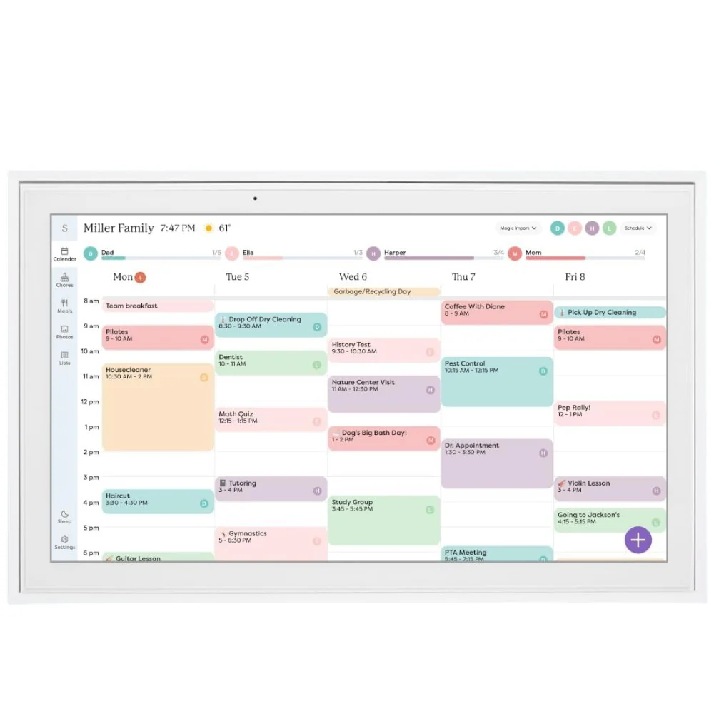 Skylight 15″ Digital Calendar & Chore Chart, Wall Mount