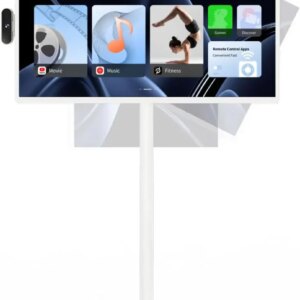 32-Inch Portable Rolling Touch Screen TV, 1080P FHD, Android 13, 8G RAM+128G Storage - SW3295T