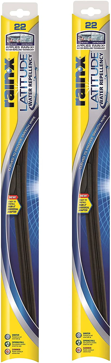 Rain-x Latitude Water Repellency Wiper Blade, 22″ 2 Pack – 810165