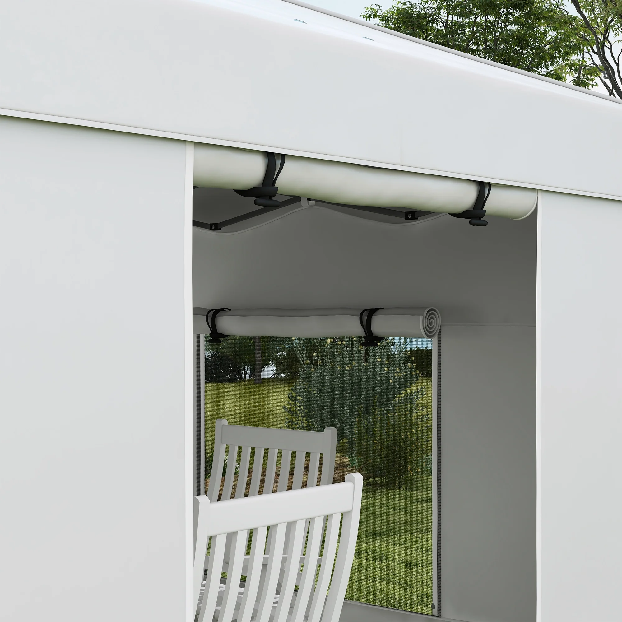 Outsunny 116.25 x 116.25 in Black Pop up Outdoor Canopies, Adjustable Height