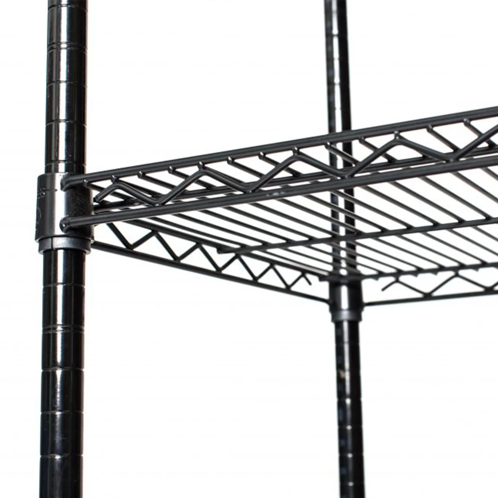 Ktaxon Commercial 5 Tier Shelf Adjustable Wire Metal Shelving Rack w/Rolling Black, 35''L x 18''W x 71''H, Capacity for 750 lbs