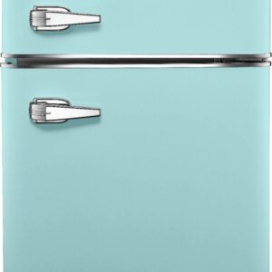 3.1 Cu. ft. Retro Mini Fridge with Top Freezer – Cool Mint