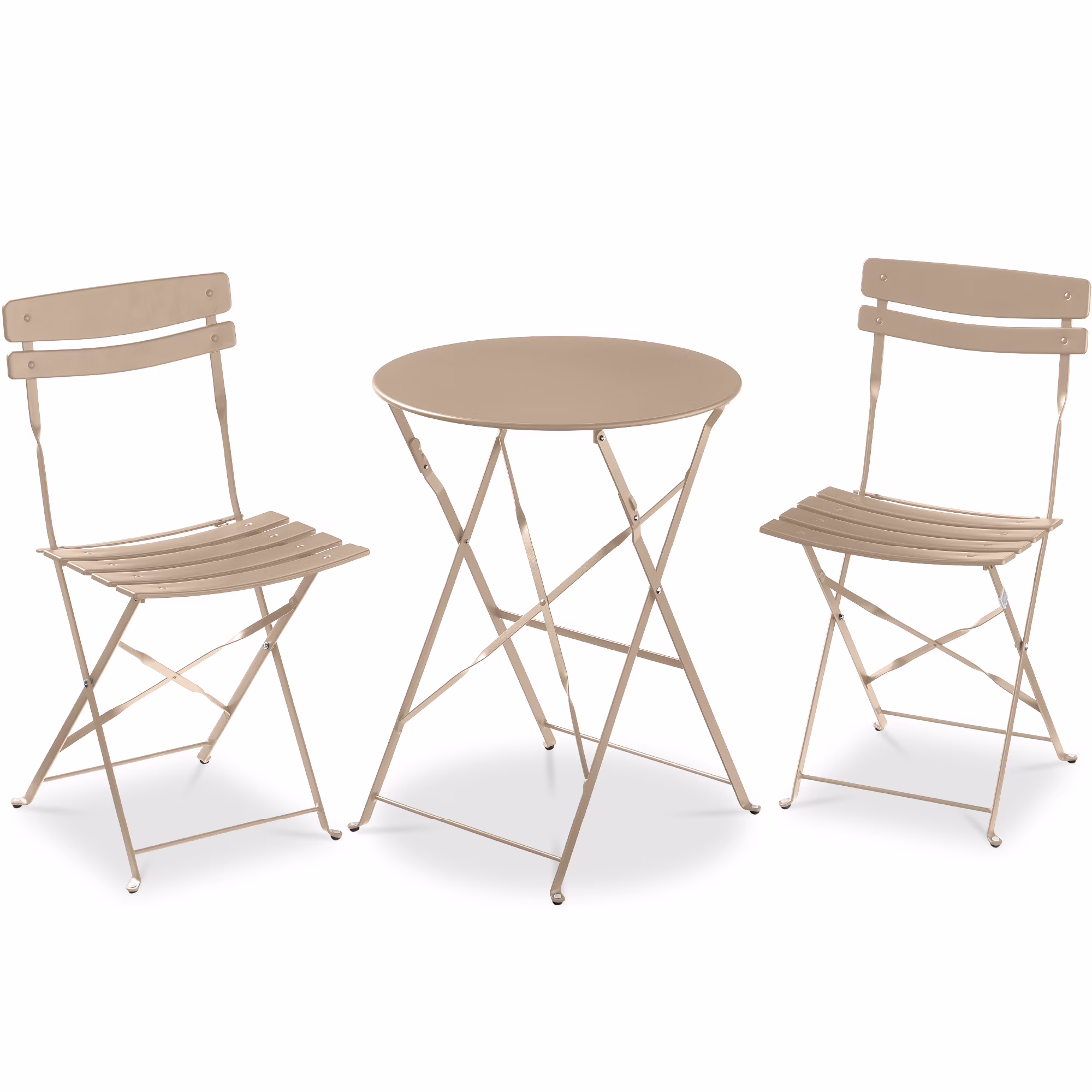 Best Choice Products 3-Piece Small Bistro Set, Folding Patio Furniture Set of 2 Chairs and Table - Black