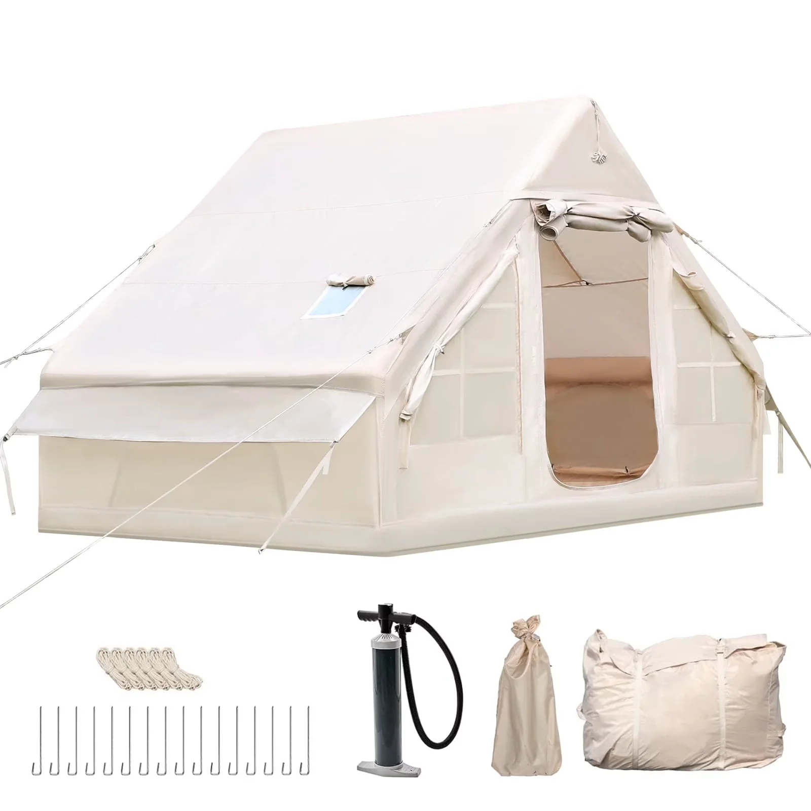 Gaonala Inflatable Camping Tent For 4-6 People, 420D Oxford Fabric – With Hand Pump