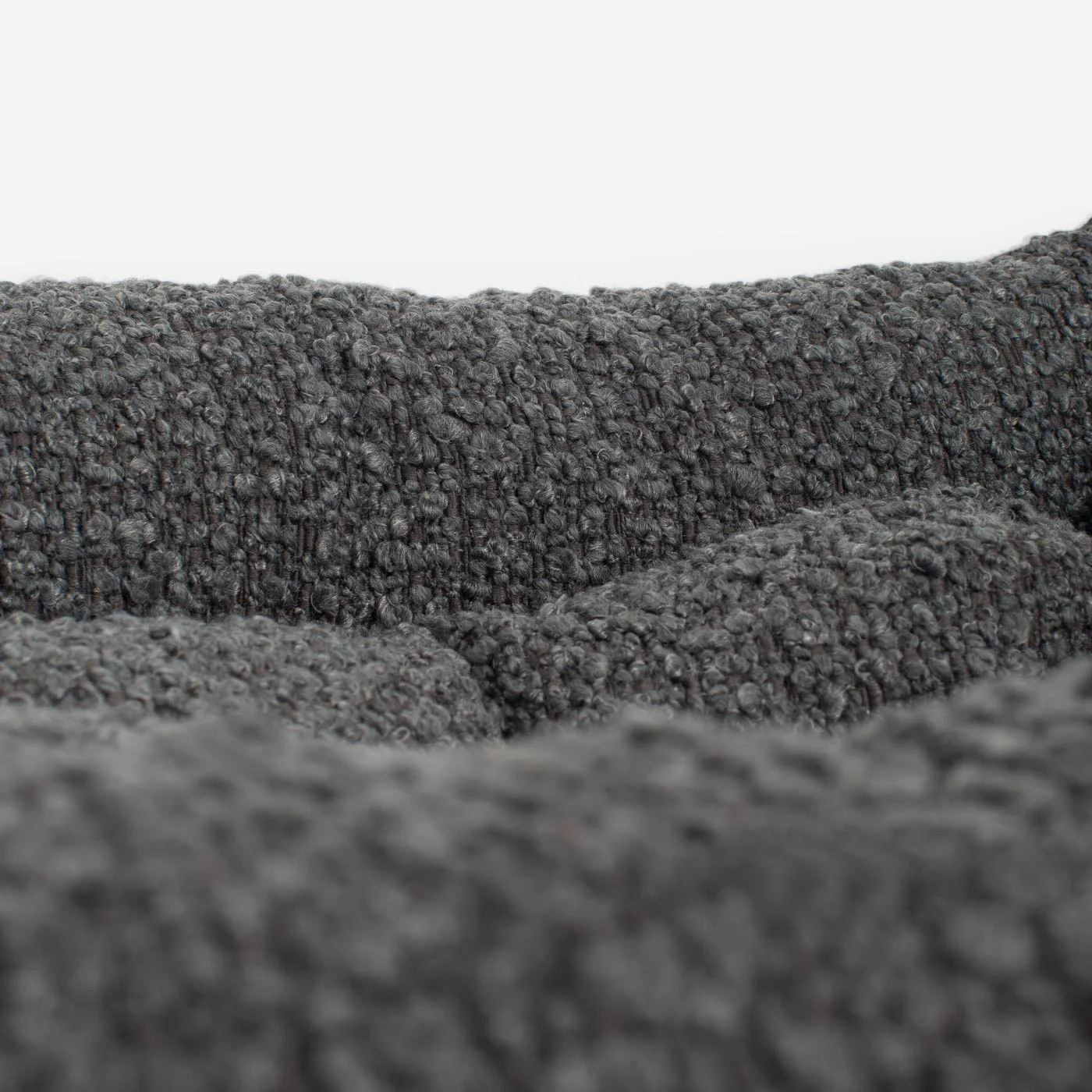 Cozy & Calming Puppy Cage Bed In Granite Bouclé