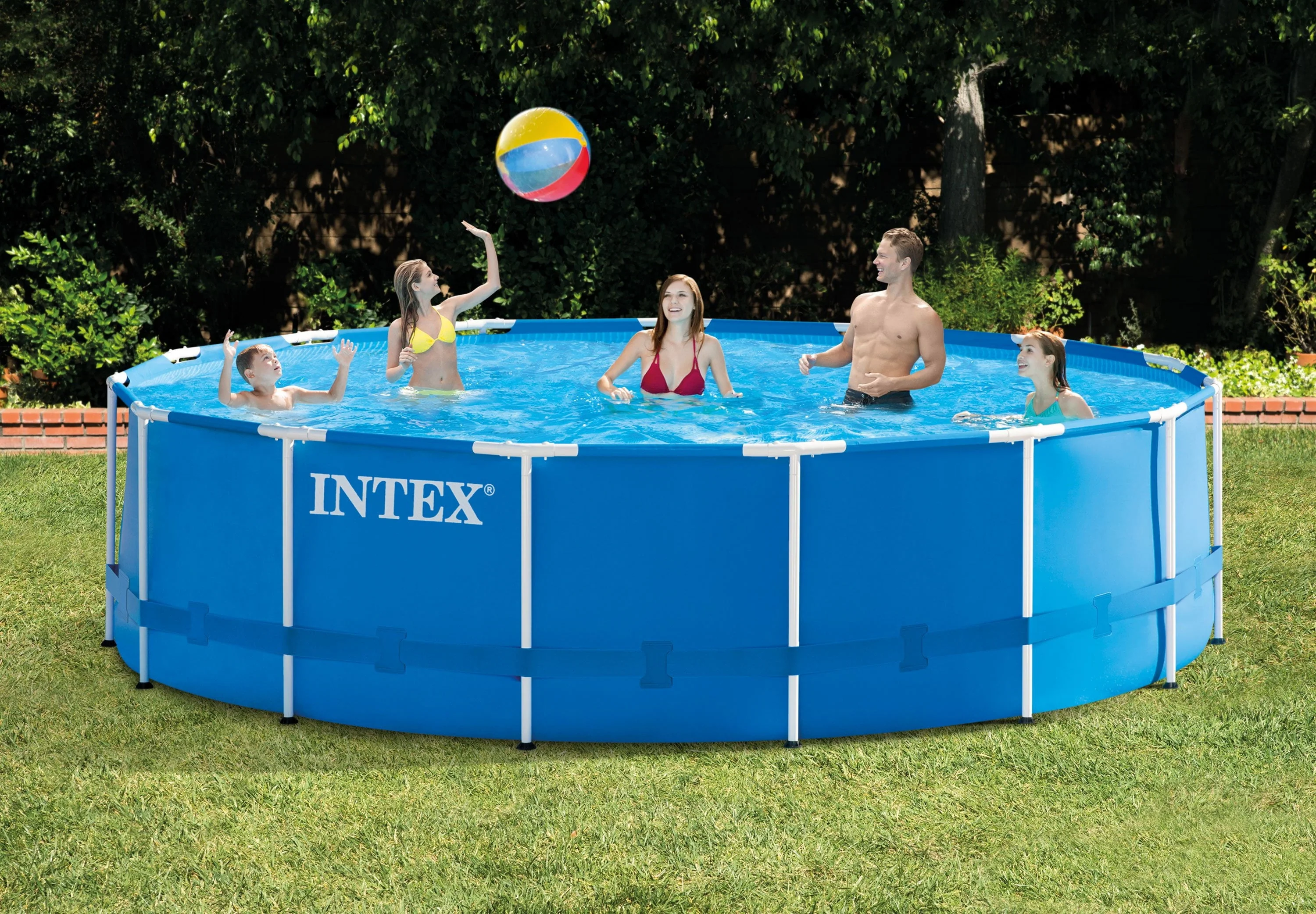 Intex 15' x 48" Metal Frame Above Ground Pool with Filter Pump