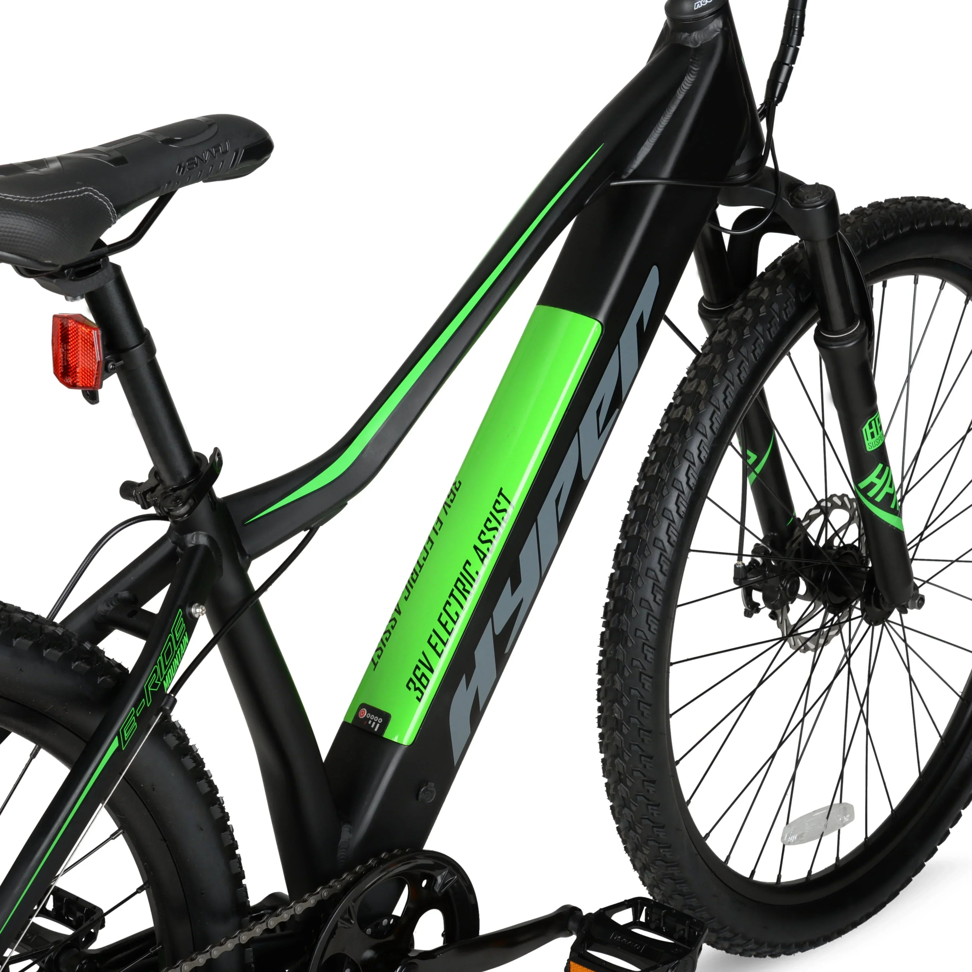 Hyper Bicycles 29 Inch 36V Electric Mountain Bike For Adults, 250W, Black