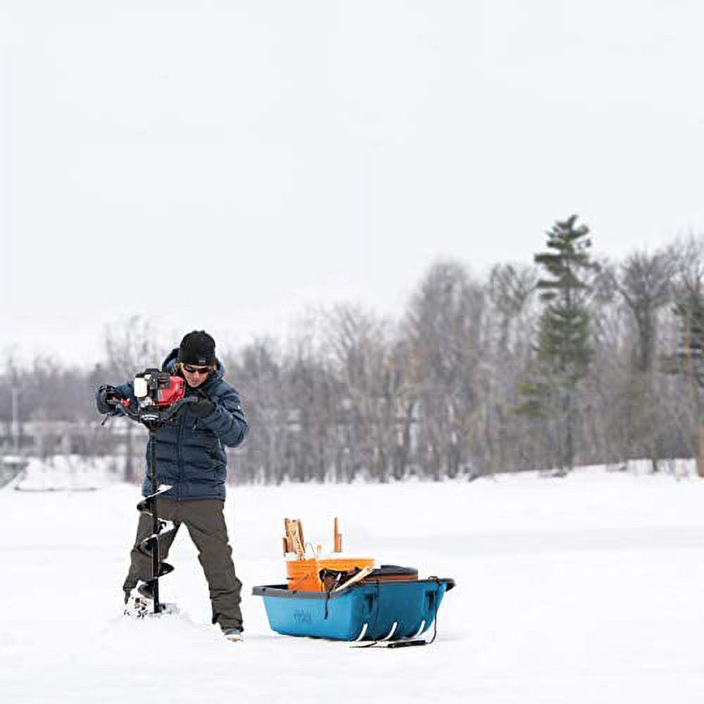 Pelican Trek 52 Utility Sled - Ram-X Runners. Pull Rope and Travel Cover - 4 Season Sled - Heavy Duty RAM-X Construction - Carry Up to 226 lb - Cyan
