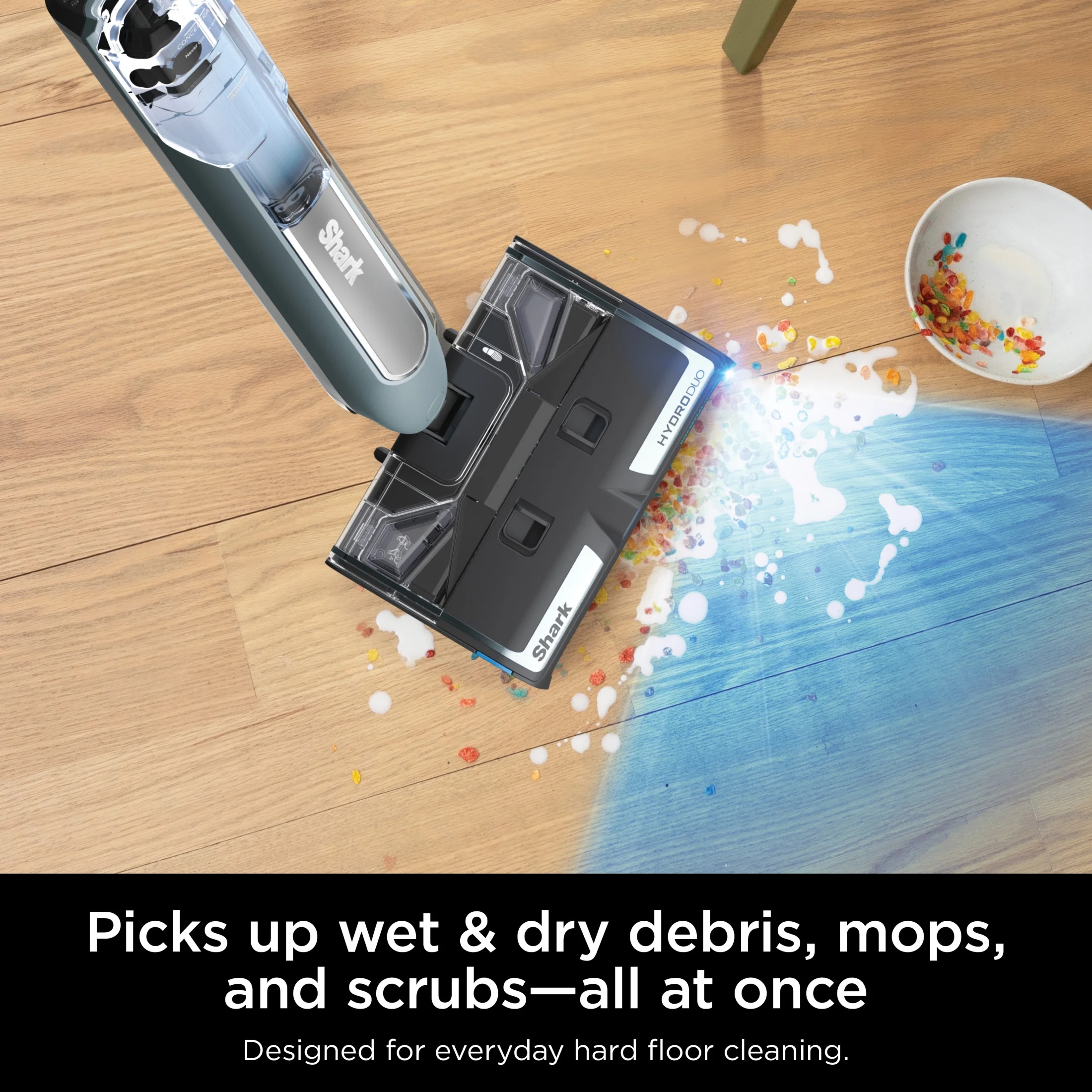 Open Box Shark?? HydroDuo with Dirt-Reveal Technology, Cordless, Hard Floor Cleaning System, Wet & Dry Debris Pickup, Mop & Scrubs All at Once, Hardwood, Tile, Laminate Floors, WW200