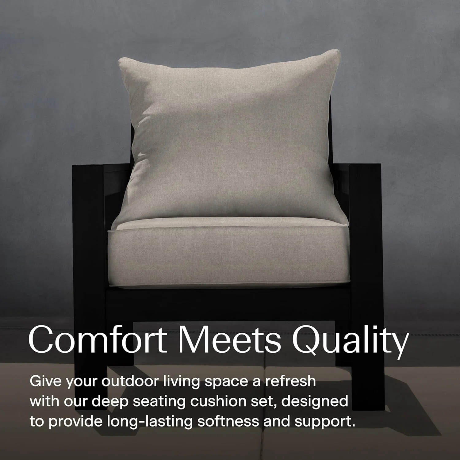AWFHHT Outdoor Deep Seat, 24" W x 23" D, Zaire Outdoor Chair Cushion