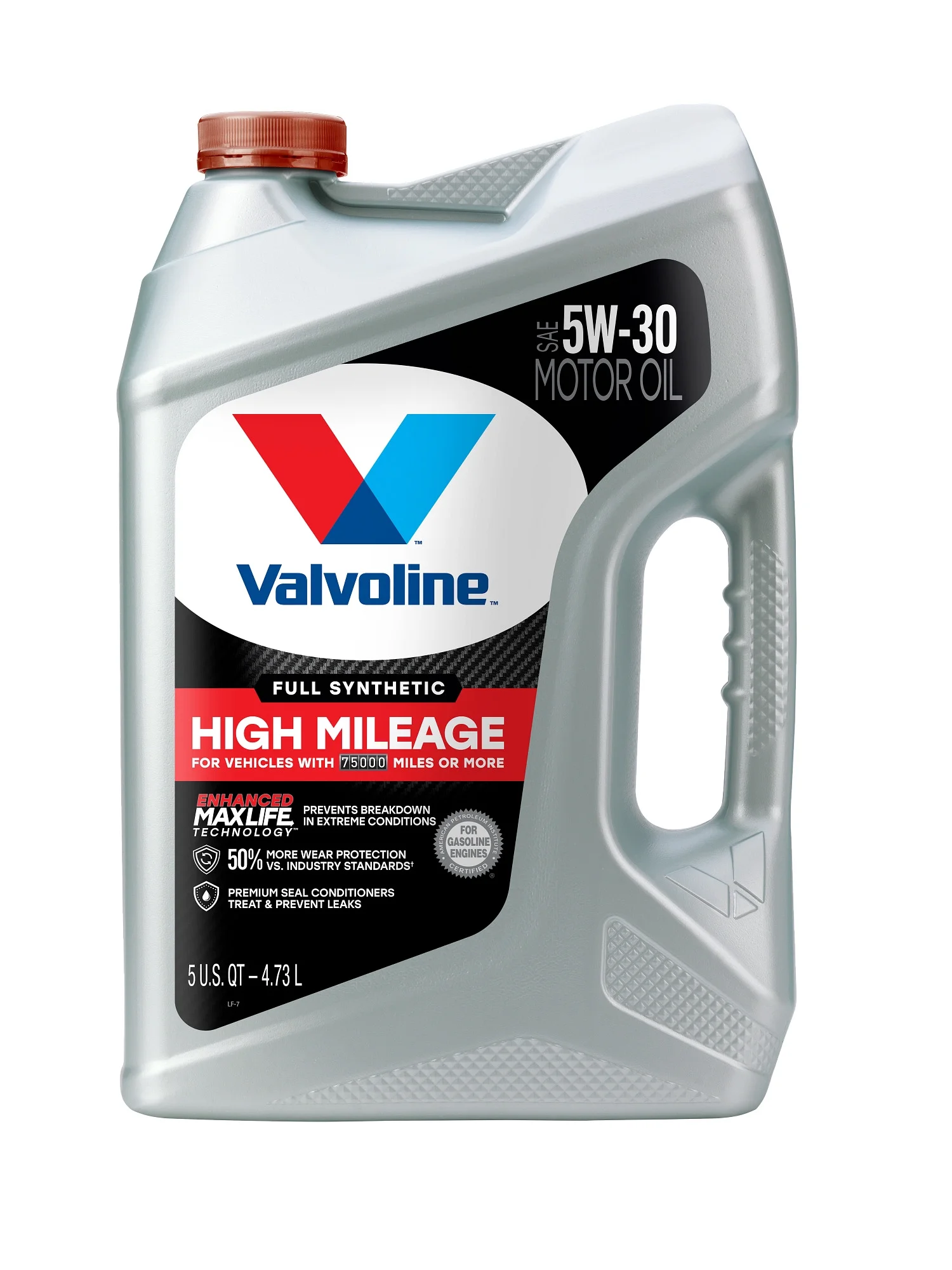 3 pack) Valvoline Full Synthetic High Mileage with MaxLife Technologyl 5W-30 Motor Oil 5 QT