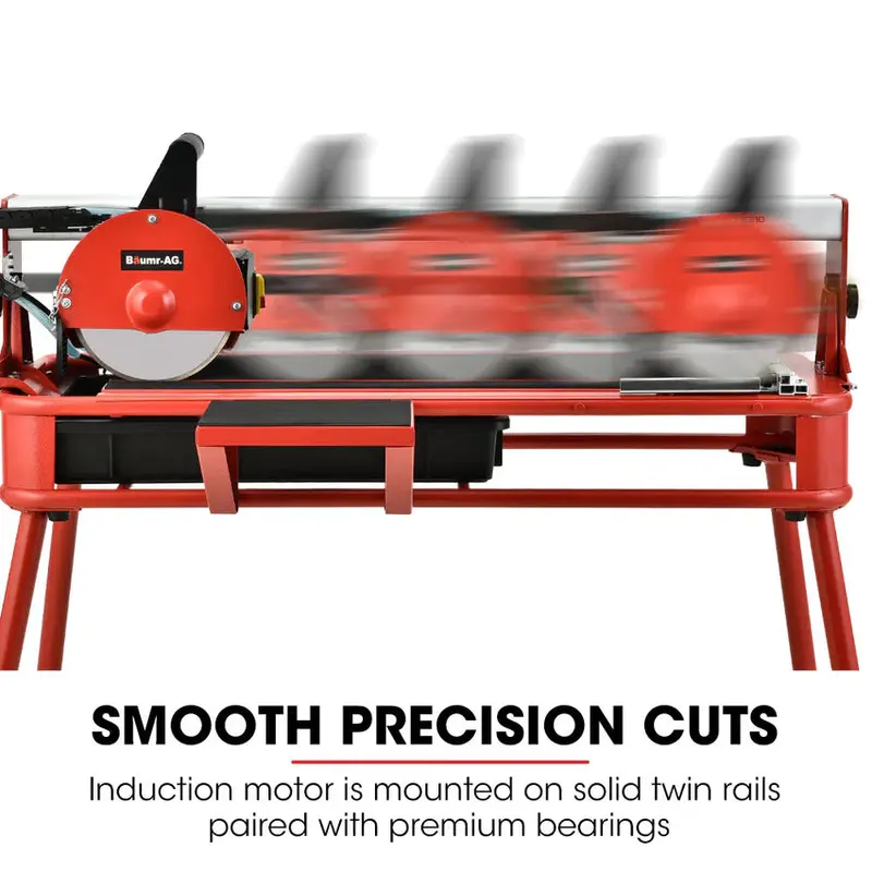 BAUMR-AG Wet Tile Saw, 800W, 200mm Blade, 720mm Max Cut - BTS210
