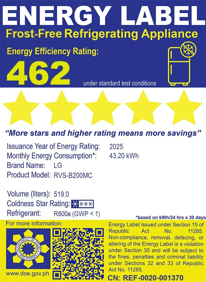20 Cu. Ft. Side-by-Side Refrigerator Inverter