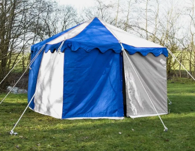 Camping Tent Medieval Knight Harold square Blue- White Water proof Tent 3x3 M