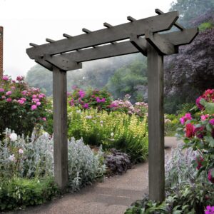 Vita 72" x 90" Wildwood 2 Post Cedar Arbor, Charcoal, VA68896