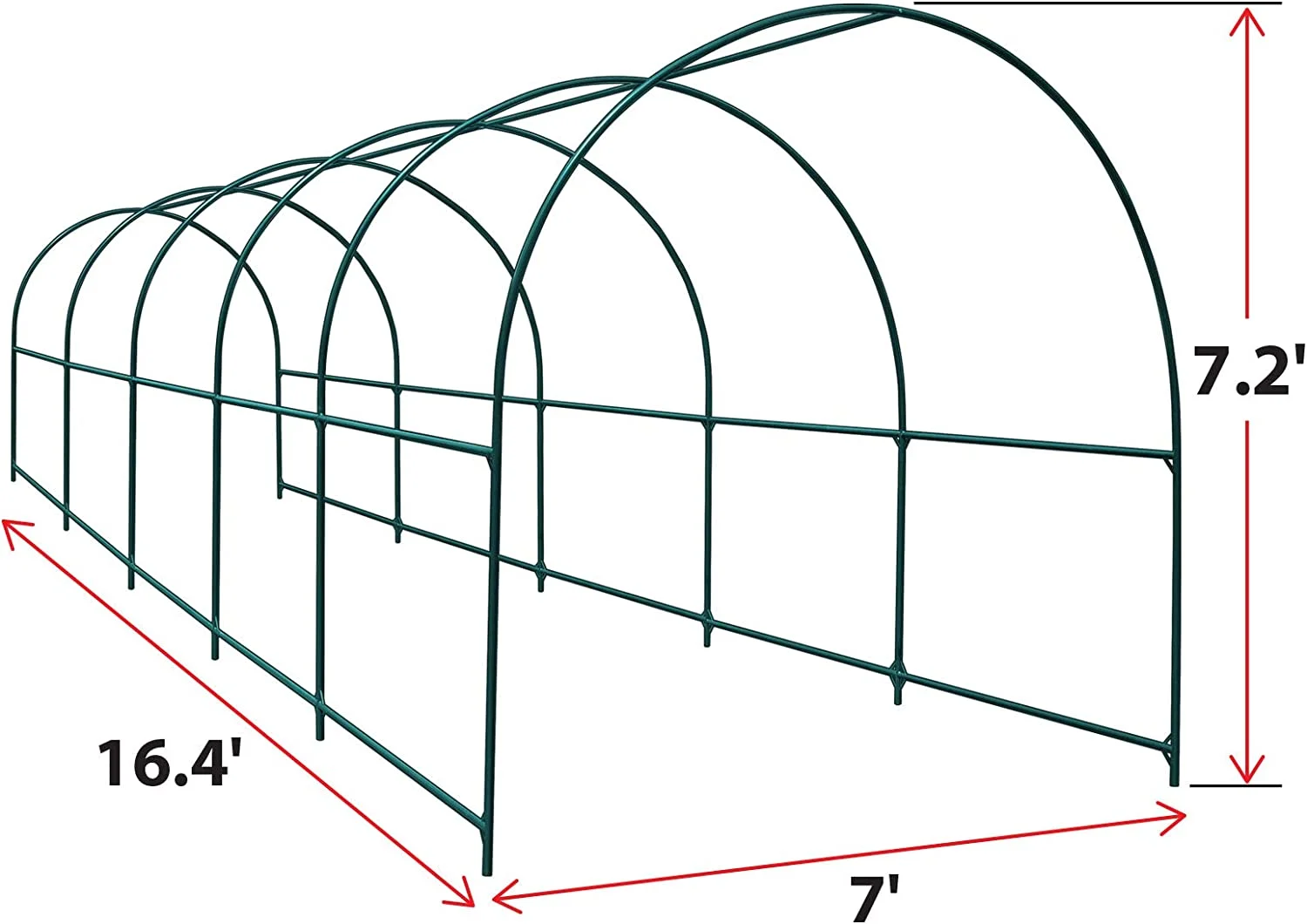 YardGrow Large Garden Support Arch Frame Climbing Plant Arch Arbor for Various Climbing Plant Roses Vines Birthday Wedding Party Decoration Pergola Frame (6.5 x 7 x 7.2ft)