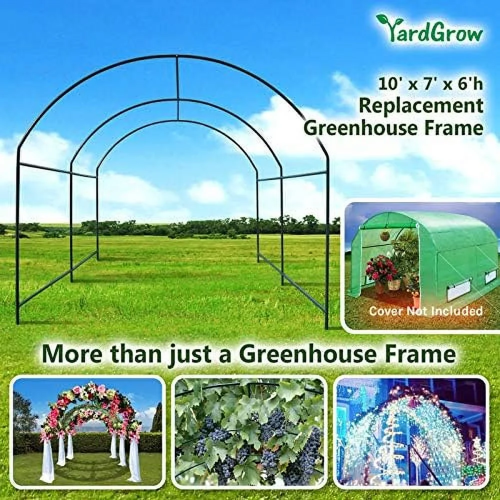 Large Garden Support Arch Frame Climbing Plant Arch Arbor for Various Climbing Plant Roses Vines Birthday Wedding Party Decoration Pergola Frame (6.5 x 7 x 7.2ft)