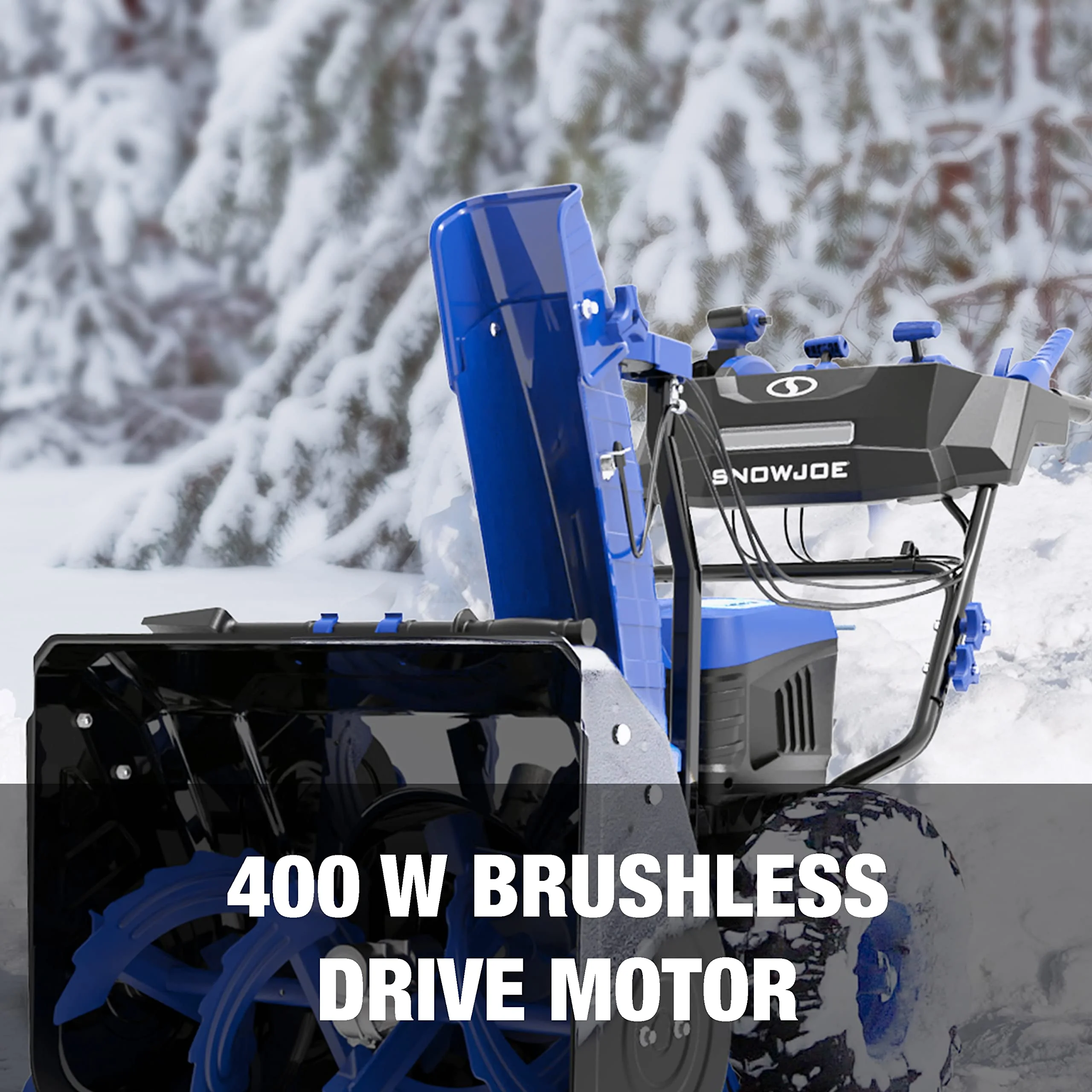 Restored Snow Joe 24V-X4-SB24 Snow Blower Kit Cordless Brushless Dual Stage Self-Propelled 24 in. Snow Blower + 4 x 24V 12Ah Batteries + 2 x Dual Port Chargers (Refurbished)