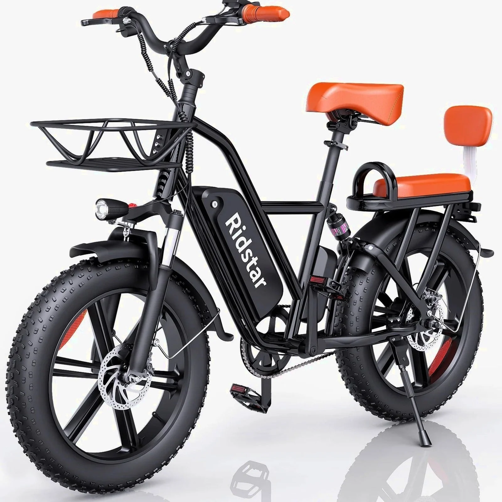 Electric Adult E-Bike 750W 48V 15AH 20in x 4.0 Fat Tire 2 Seater – UL2849