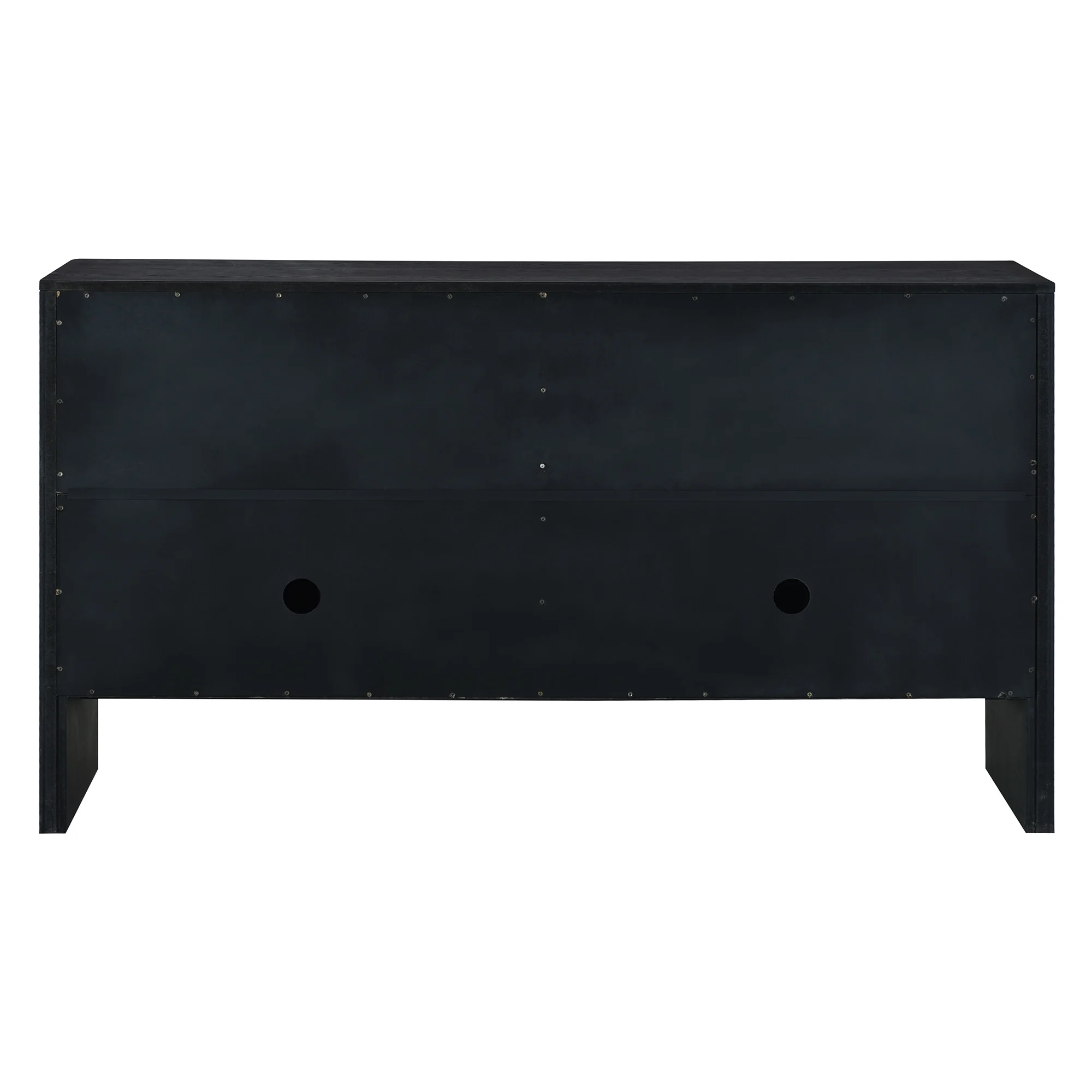 Accent Cabinet with 4 Doors, TUANLUO Buffet Cabinet with Adjustable Shelves, Wood Storage Cabinet, Modern Accent Cabinet Furniture for Hallway Entryway Living Room, 59"L x 15.7"W x 33.2"H, Blue