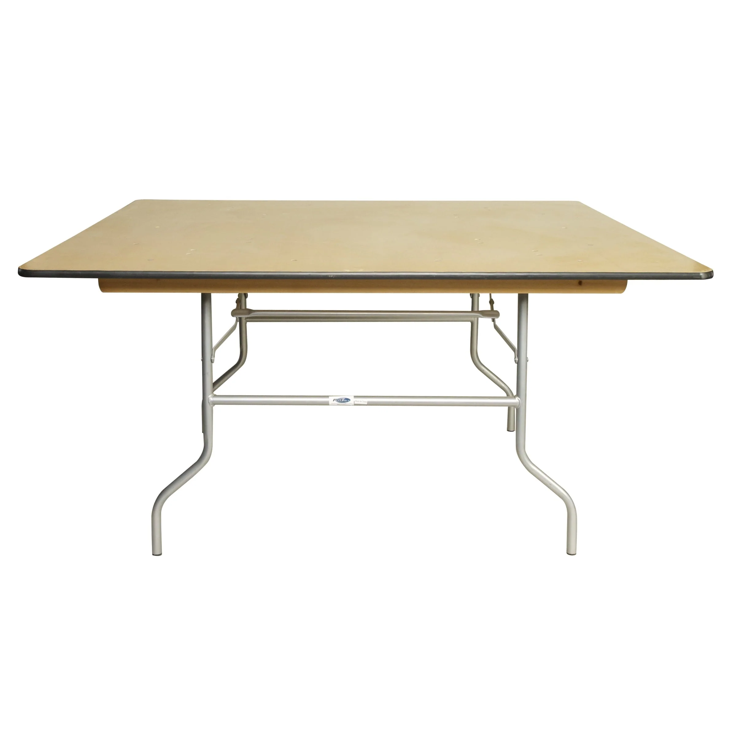 Table – 48″ x 48″ WFT Series Russian Birch Wood Square – Metal Edge