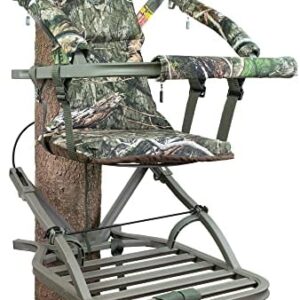 Summit Viper SD Climbing Treestand – Lightweight Aluminum, Foam Padded Seat, 300 lbs Capacity, Includes Safety Harness