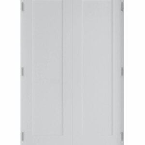 60 in x 80 in Bi-Parting Solid Core White Primed Composite Double Prehung French Door With Catch Ball Bronze Hinges