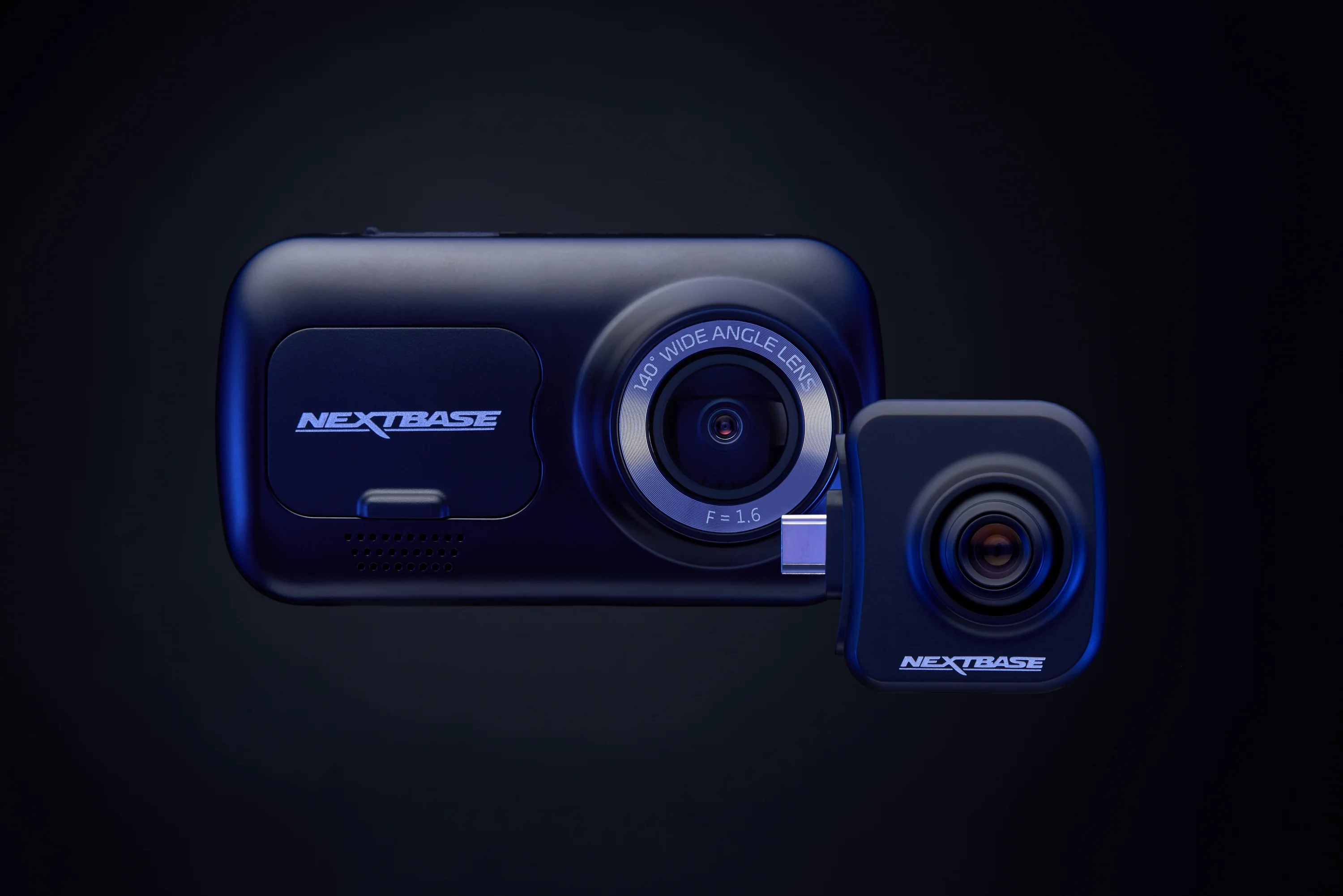 Nextbase 222X Compact Dual Dash Cam Front & Rear 2.5" HD IPS Screen, 1080p Full HD, 6 Layer Lens, Black, 0.17 lbs assembled.