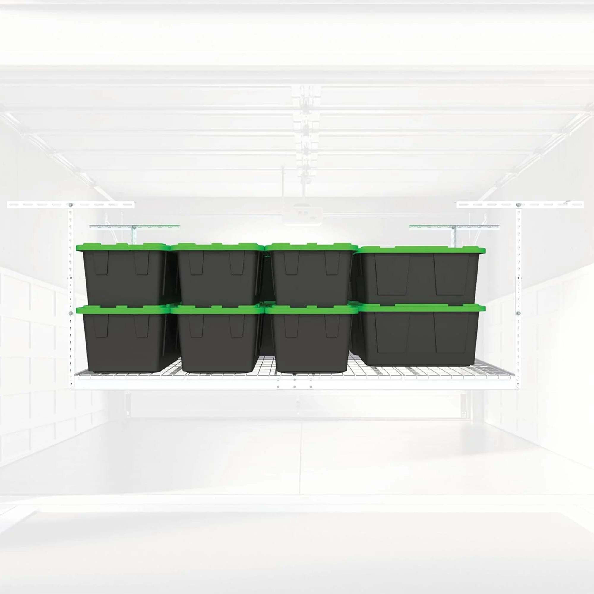 MonsterRax 4' x 8' Overhead Garage Storage Rack Holds 500 Pounds, White