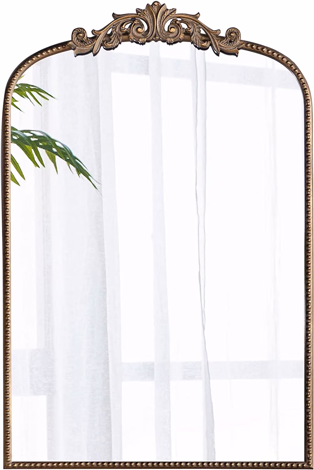 A&B Home Arched Mirror – 24″ x 36″ Gold Mirror for Wall Decor