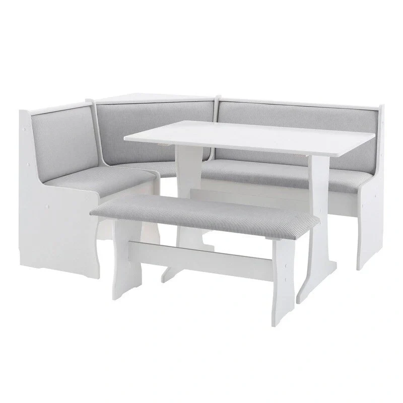 Sedley Farmhouse Nook Dining Set with Storage