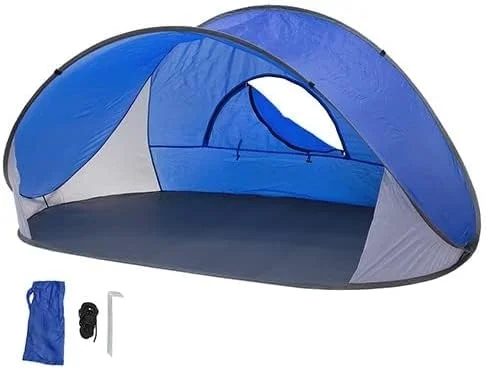 Classic pop-up beach tent sunshade portable outdoor home tent with handbag (shade size: 86 inches long x 47 inches wide x 39 inches high)
