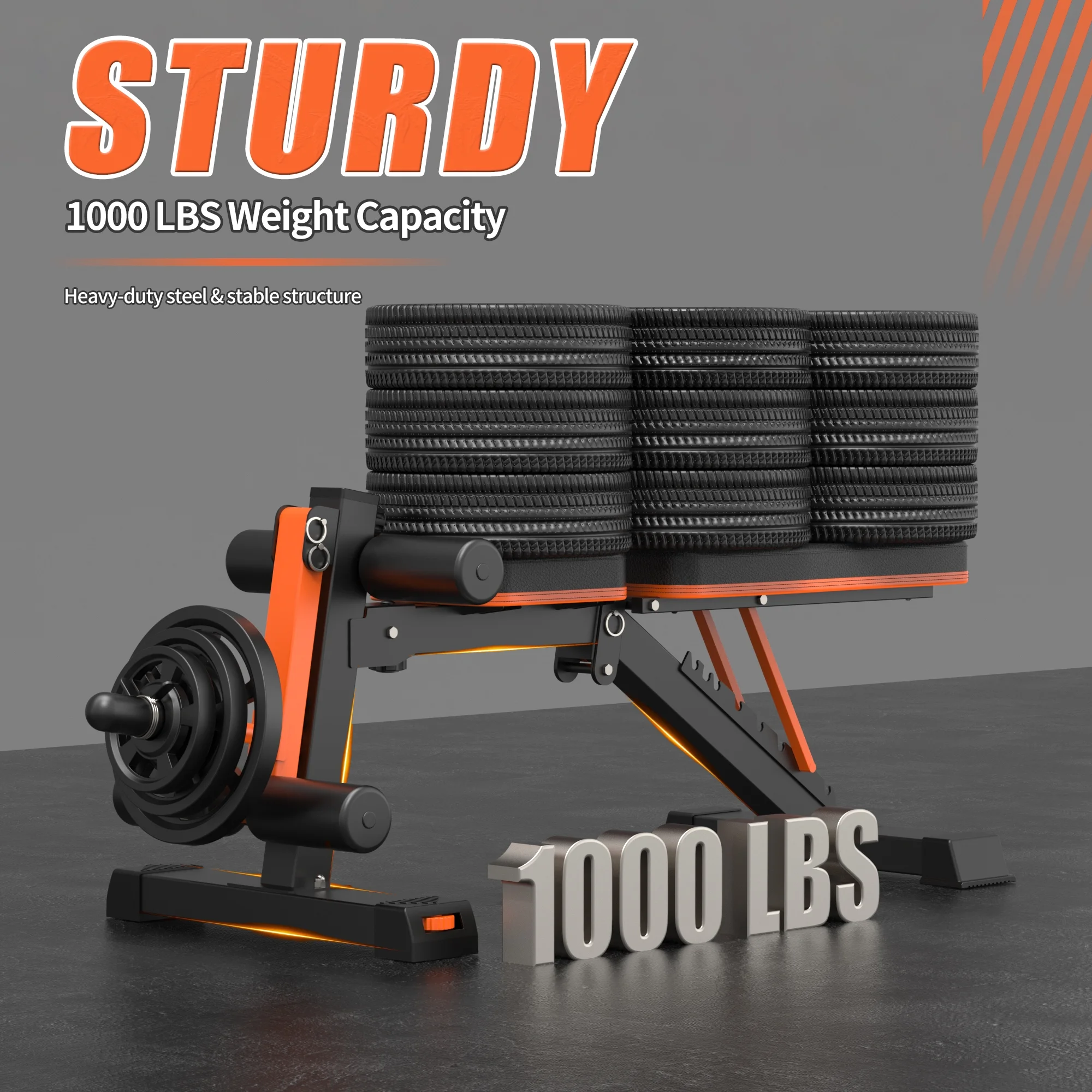 XCHIEF Adjustable Weight Bench – 1000 lbs Heavy Duty Foldable Workout Benchs Press with Leg Extension & Preacher Pad, Flat/Incline/Decline for Home Gym