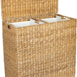 Extra large split gift basket with lining