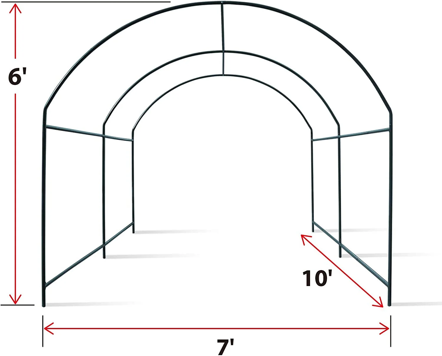 YardGrow Large Garden Support Arch Frame Climbing Plant Arch Arbor for Various Climbing Plant Roses Vines Birthday Wedding Party Decoration Pergola Frame (6.5 x 7 x 7.2ft)