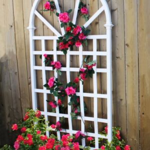 Vita 39"L x 77"H Athens Vinyl Trellis, White, VA68202