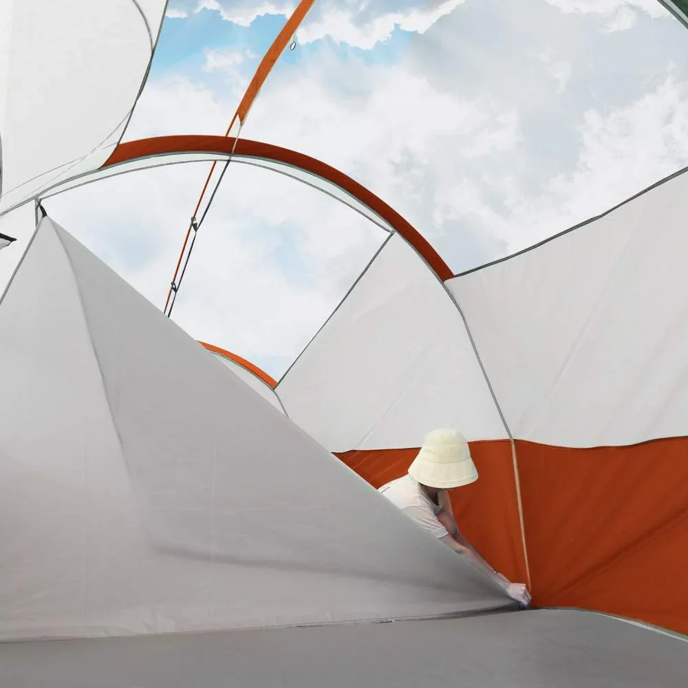 CAMPROS CP Tent 12-Person-Camping-Tents,3 Room Family Tents,Waterproof Windproof Family Tent with Top Rainfly,6 Large Mesh Windows,Double Layer,Easy Set Up, Portable with Carry Bag-20' x 9' x 72"(H)