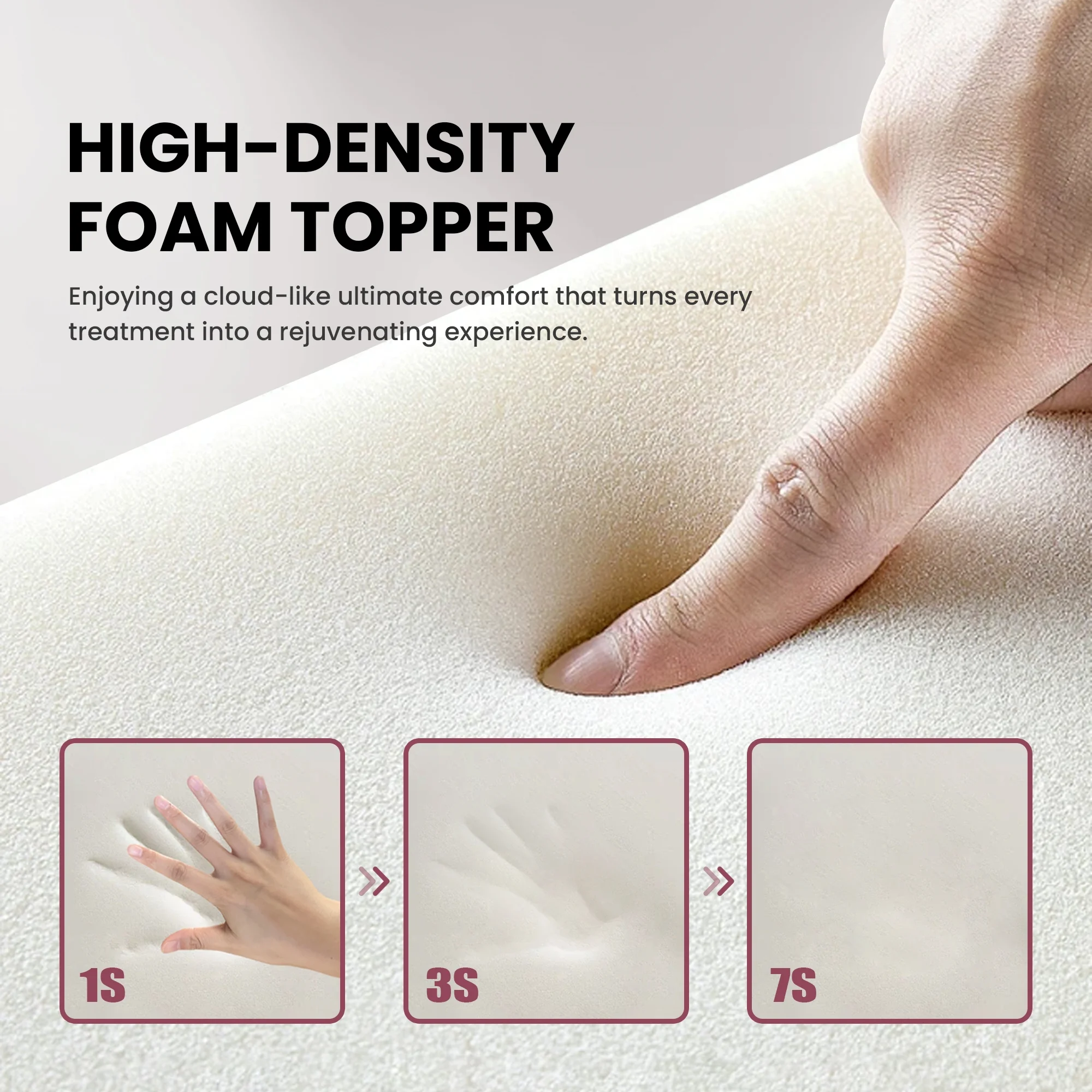Lash Bed Foam Topper, Massage Table Memory Foam Topper, Ergonomic Curved Mattress Topper Lash Bed Cushion for Beauty Salon (71 Inches X 23.6 Inches(180cm X 60cm))