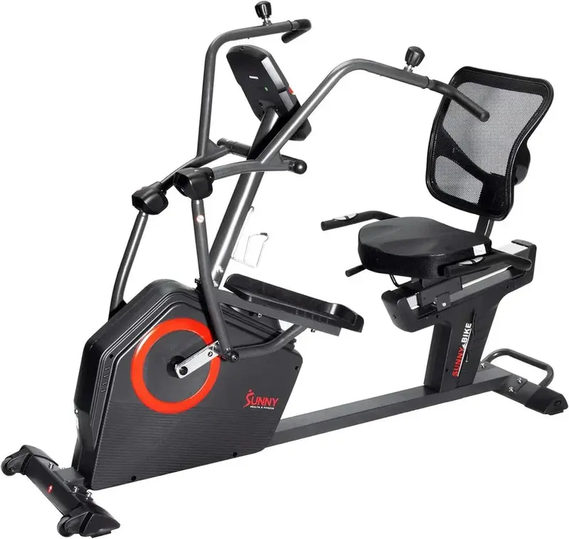 Sunny Health & Fitness Recumbent Elliptical Bluetooth-Enabled Cross Trainer With Arm Exercisers And Low-Entry Seat – SF-RBE4886SMART