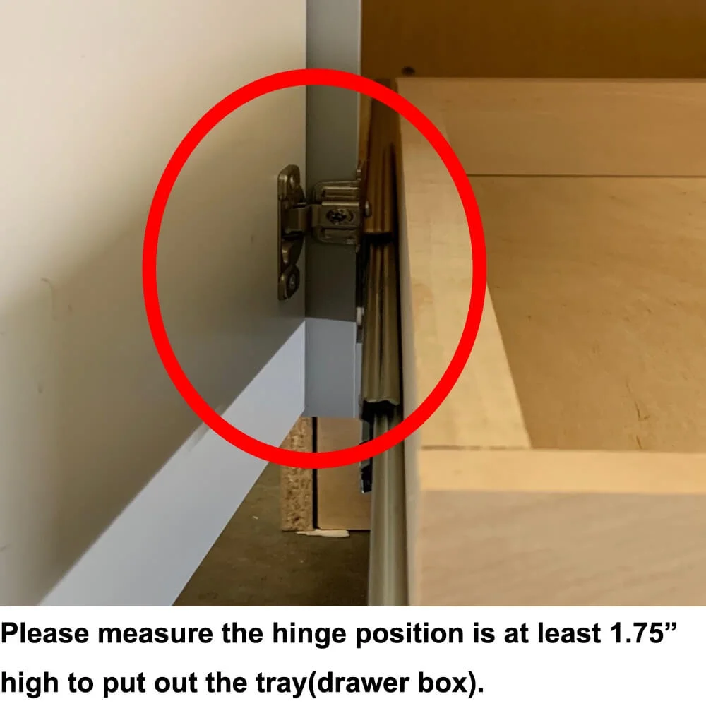 COUVER Bottom Mount Fully Assembled Slide Out Cabinet Shelf Pull-Out Wood Drawer Organizer 16.5"(W) x 21.25"(D) X 4"(H), Soft-Close Rail with Spacer(Easy to Install)