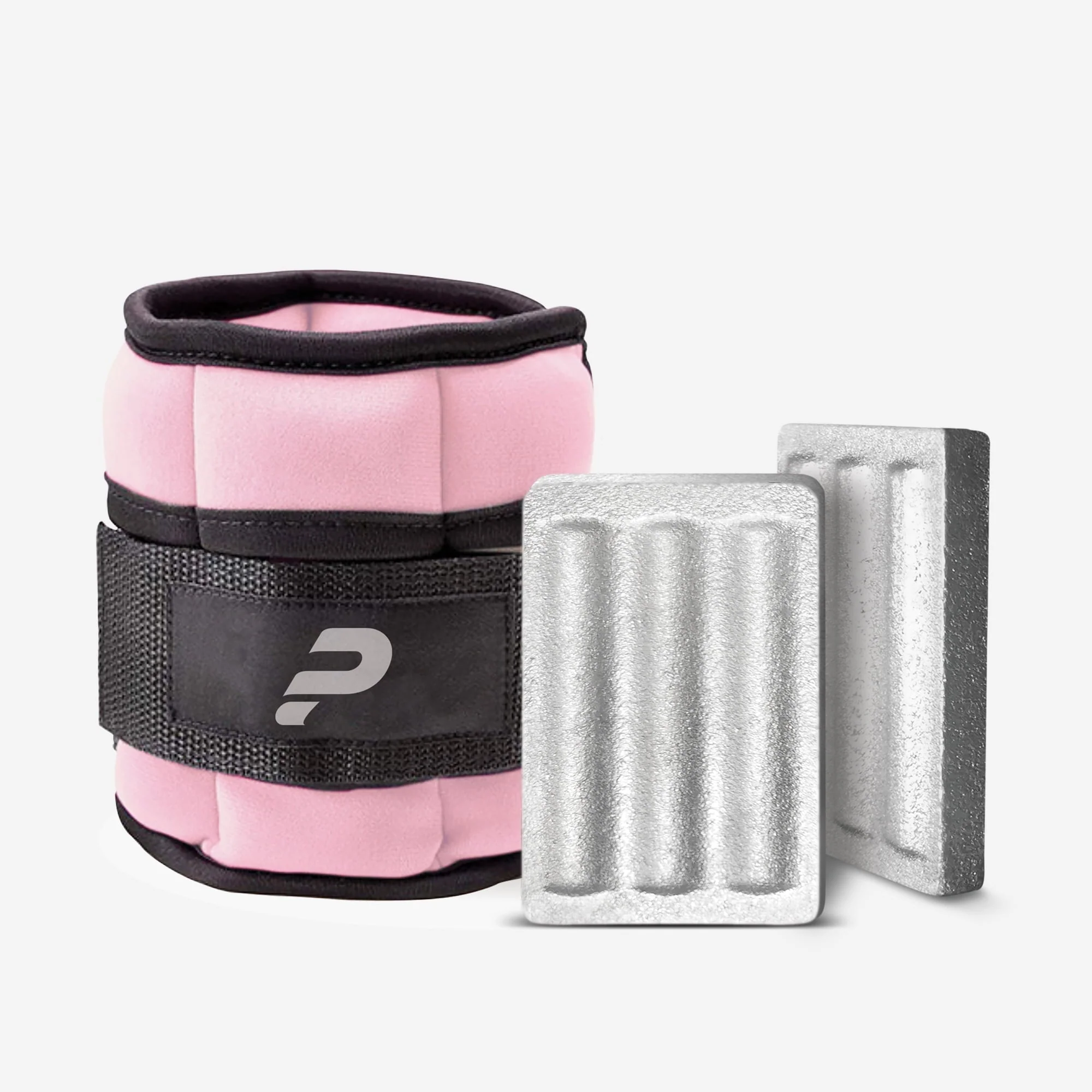 Power Wearhouse Comfortable and Durable Power Wrist-Ankle Weights, Pink, 2 x 1 lbs