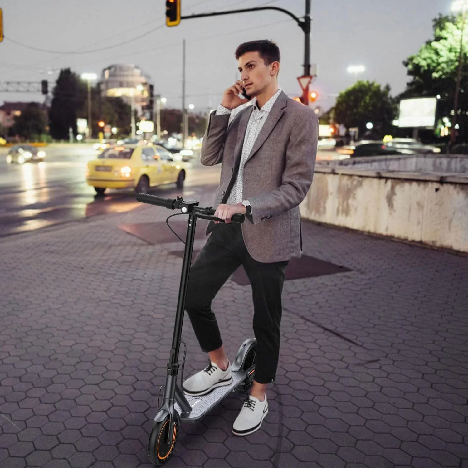 Electric Scooter 350W/500W Powerful Motor 8.5"/10" Solid Tires 19/22Mph 28/21/12 Miles Range