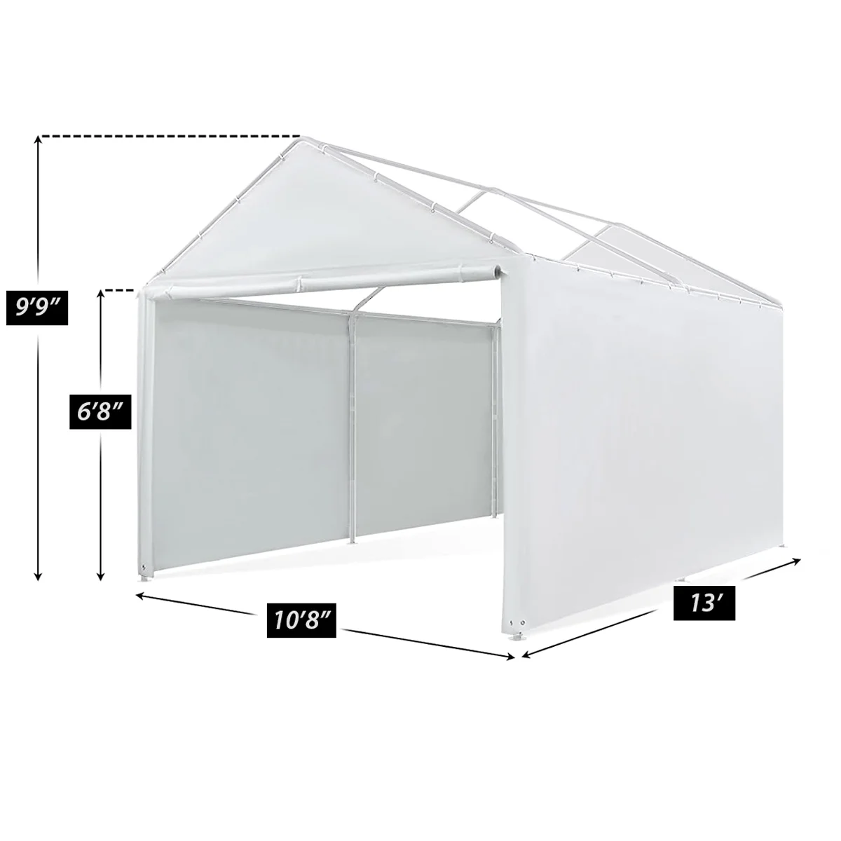 King Canopy 10' x 27' Carport Canopy Sidewall Kit w/ Flaps